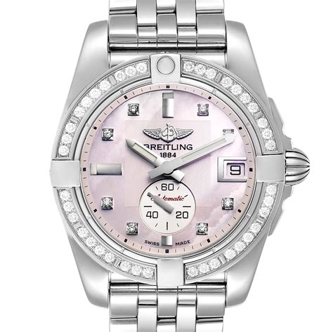 breitling galactic diamond ladies watch|diamond Breitling watches for men.